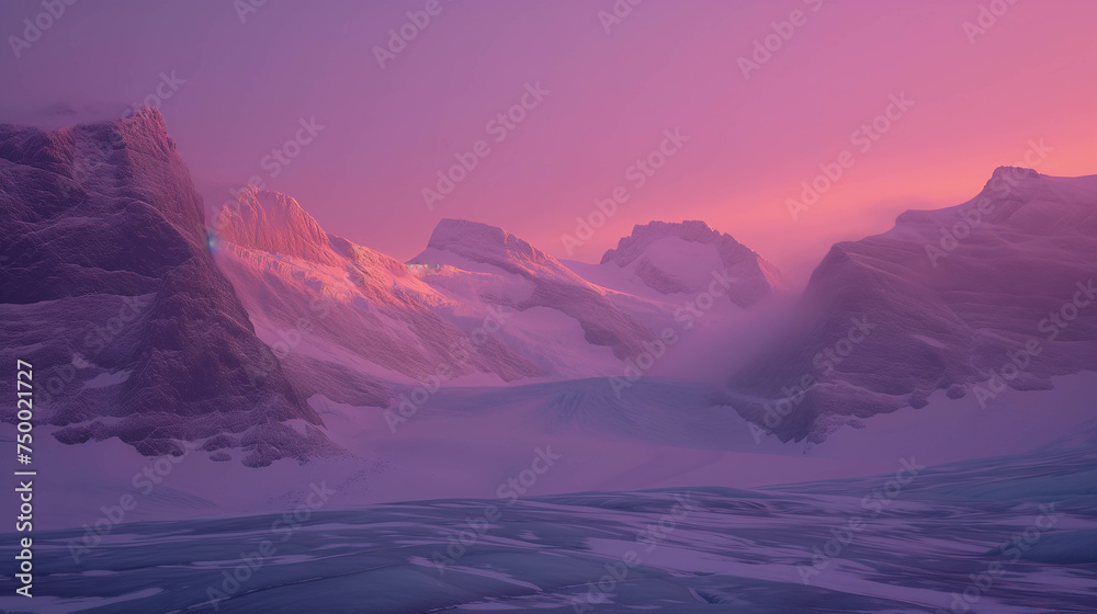 Image of the evening atmosphere and soft sunlight in the North Pole. Image of the evening atmosphere and soft sunlight in the North Pole.
