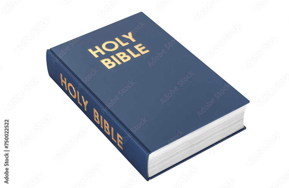 Holy Bible, 3D rendering isolated on transparent background Holy Bible, 3D rendering isolated on transparent background