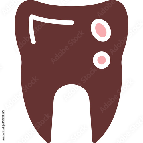 Caries Vector Glyph Two Color Icon