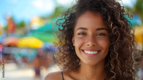 brazilian woman  hope  looking at the camera  close up  IA generate