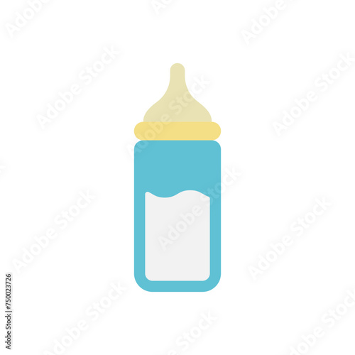 Baby Milk Bottle Flat Style