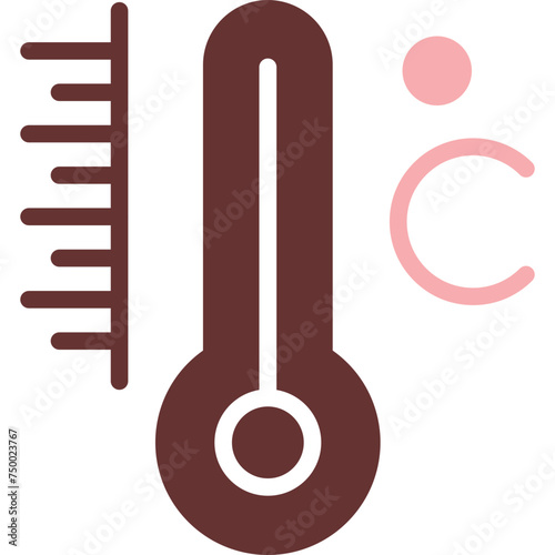 Celsius Vector Glyph Two Color Icon