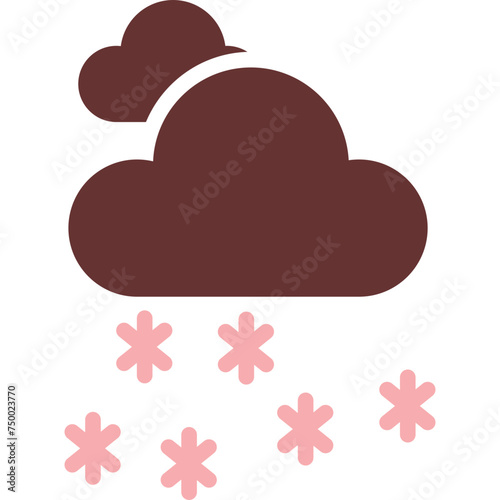 Snow Vector Glyph Two Color Icon