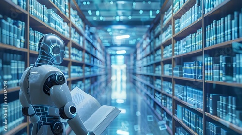 Robot Exploring Future of Knowledge in Modern Library
