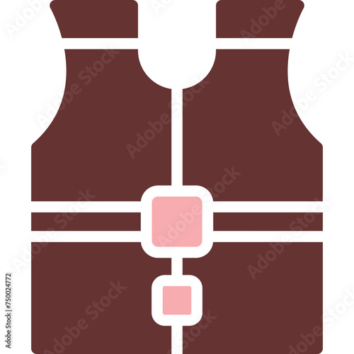 High visibility vest Vector Glyph Two Color Icon