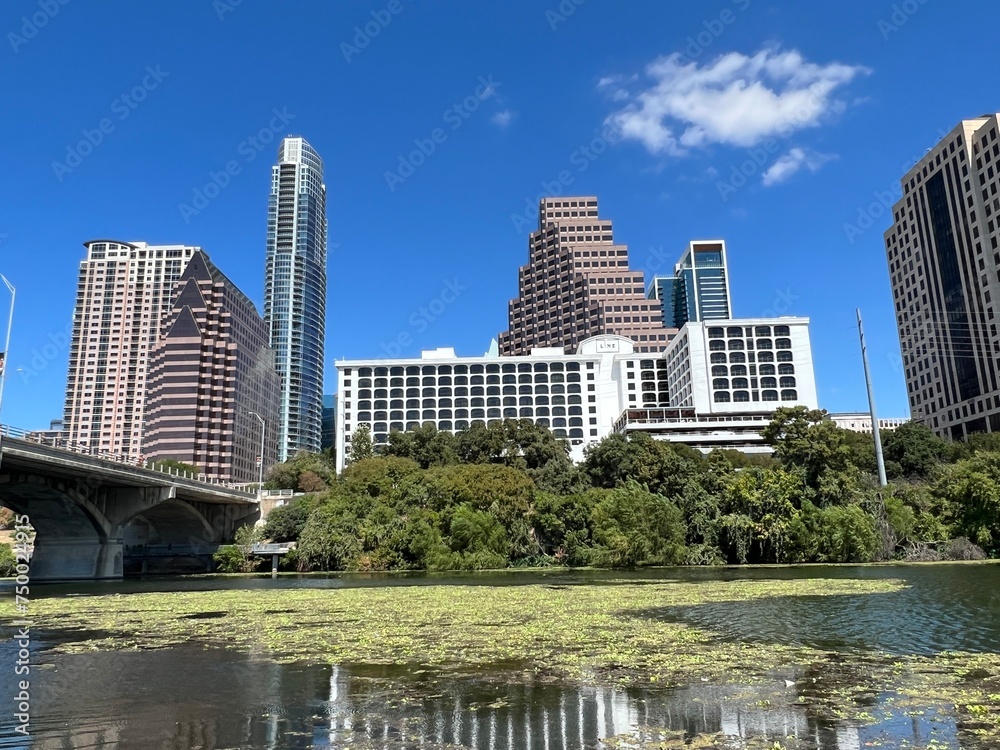 Austin, Texas skyline, ladybird lake