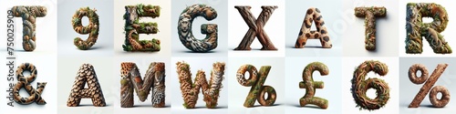 Animal lettering 3D. AI generated illustration