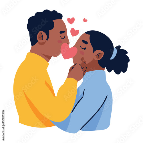couple kissing in love