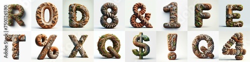 Animal lettering 3D. AI generated illustration © vector_master