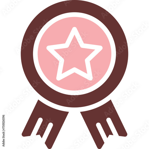 Reward Vector Glyph Two Color Icon