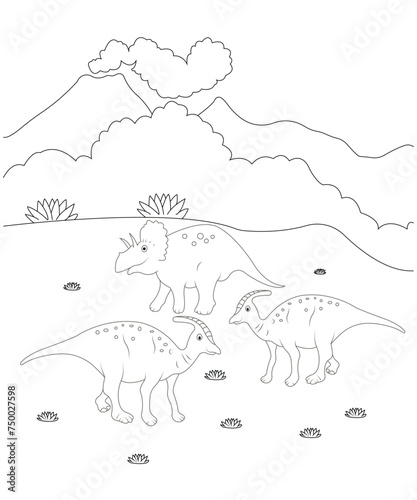 realistic dinosaur coloring pages for adult vectore art line art  outline art