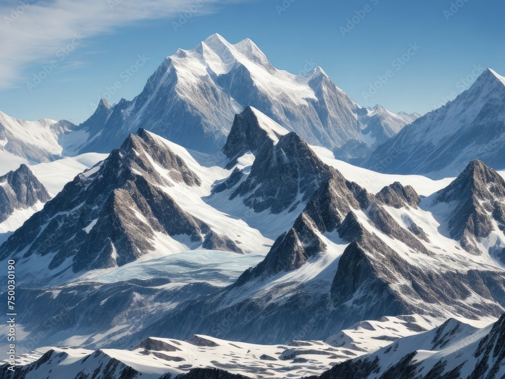 Naklejka premium natural mountain view background