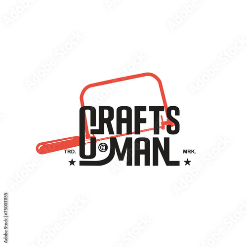 Vintage retro hipster craftsman. Carpentry tools silhouette icons on white background