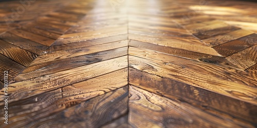 An oiled wooden parquet floor mimics the look of traditional hardwood. Concept Flooring, Parquet, Wood, Oiled Finish, Traditional Hardwood