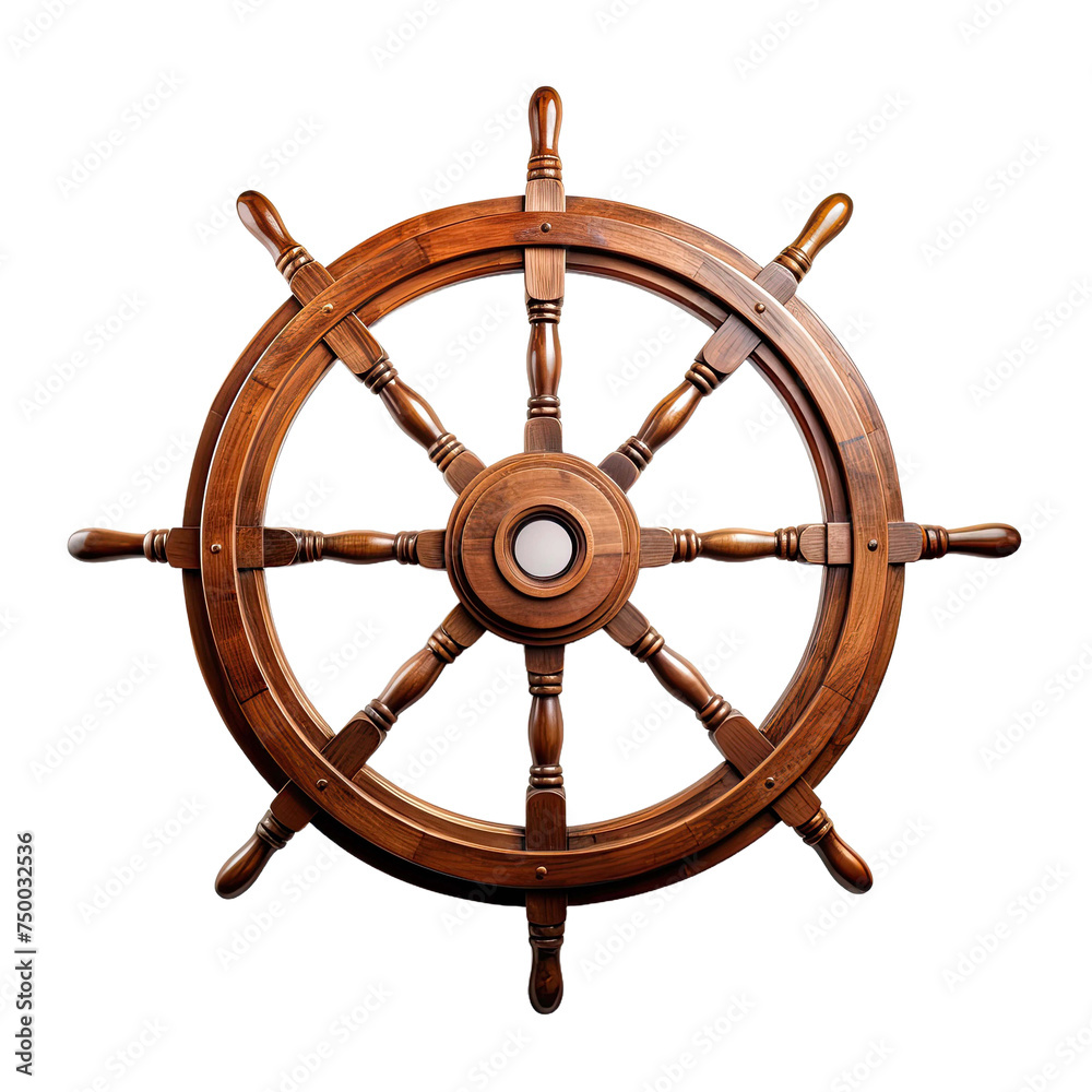  Ship wheel isolated on white background
