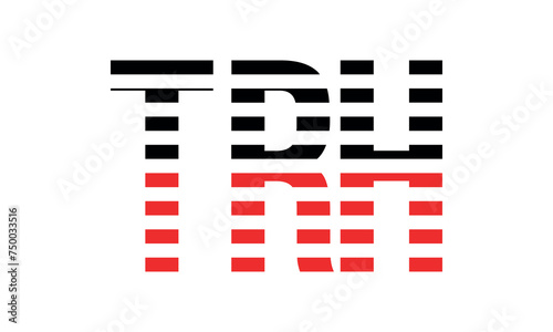 TRH three initial letter iconic line negative space minimal logo design vector template. monogram, abstract, wordmark, business, typography, minimalist, brand, company, flat, modern, unique, simple