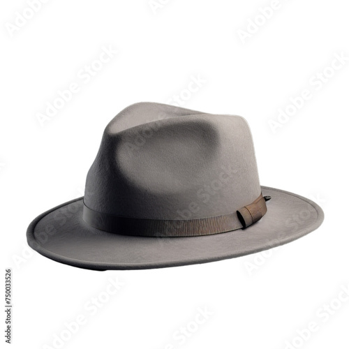 A fedora hat isolated on transparent background, png