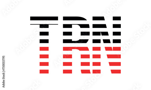 TRN three initial letter iconic line negative space minimal logo design vector template. monogram, abstract, wordmark, business, typography, minimalist, brand, company, flat, modern, unique, simple