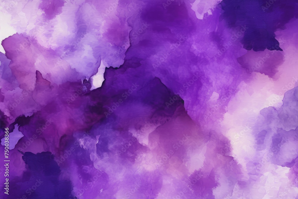 Abstract amethyst violet texture on watercolor style background. Amethyst violet painting texture concept.