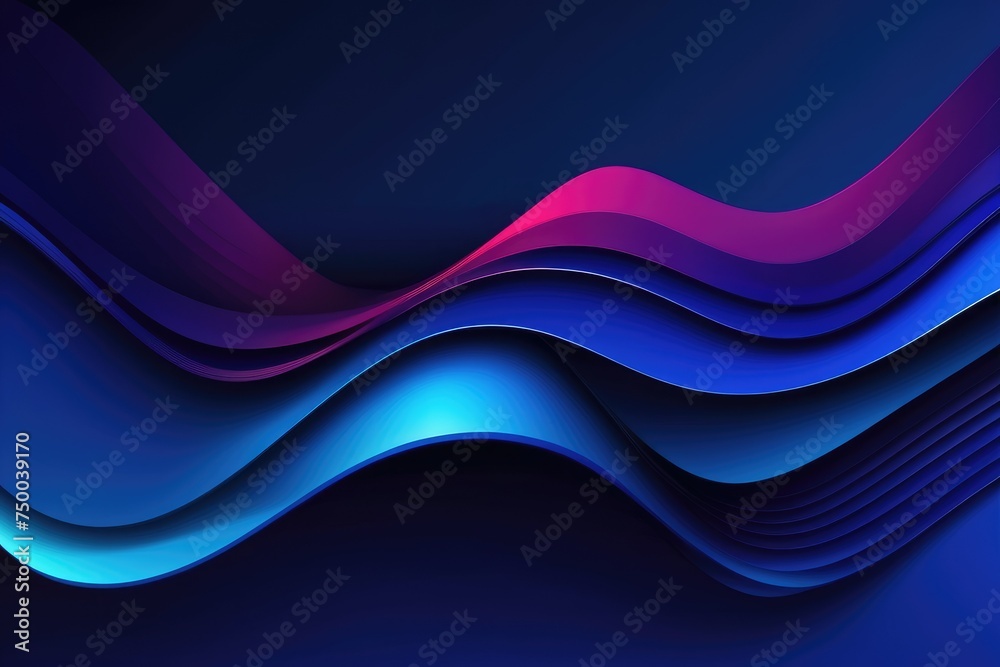Dark sapphire blue abstract background with 3d texture, wavy lines and gradient transition, dynamic shape Dark sapphire blue abstract background with 3d texture, wavy lines and gradient transition, dynamic shape