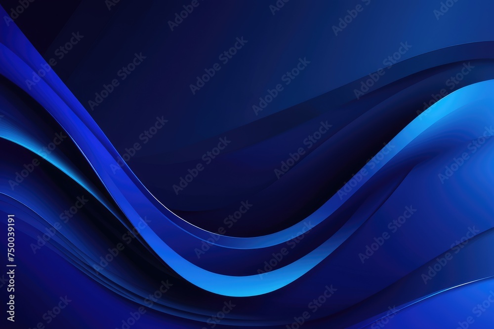 Dark sapphire blue abstract background with 3d texture, wavy lines and gradient transition, dynamic shape Dark sapphire blue abstract background with 3d texture, wavy lines and gradient transition, dynamic shape