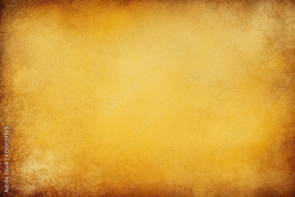 Obraz premium Vintage retro style amber yellow texture vignette portrait background - amber yellow abstract old rough vignetting paper - pastel antique ancient dirty vertical backdrop wallpaper