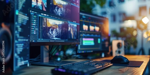 Compare and contrast the features and functionalities of leading video editing software platforms, analyzing their suitability for various design and editing tasks photo