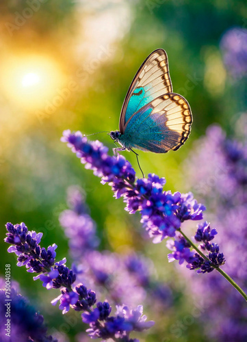 butterflies on lavender flowers. Selective focus. © Яна Ерік Татевосян