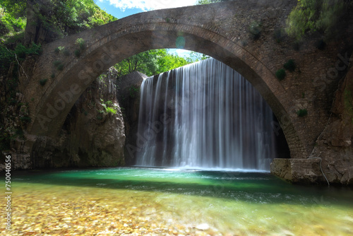 waterfall in the park photo