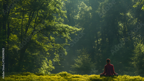 Serene Meditation in a Forest Glade