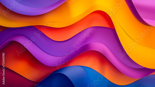 abstract colorful background with waves in various colors
