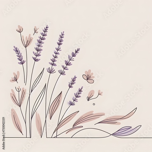 Lavender Flower Bouquet. lavender branches.