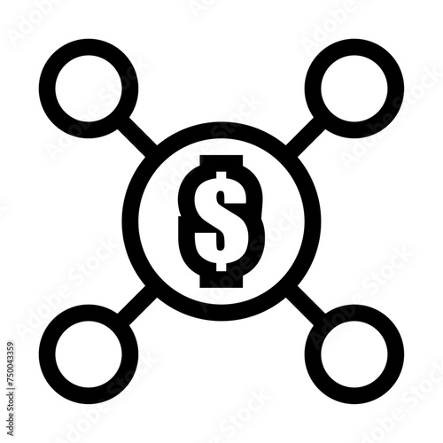 Icono de gastos. Egreso, salida de dinero, desembolsos financieros. Ilustración vectorial