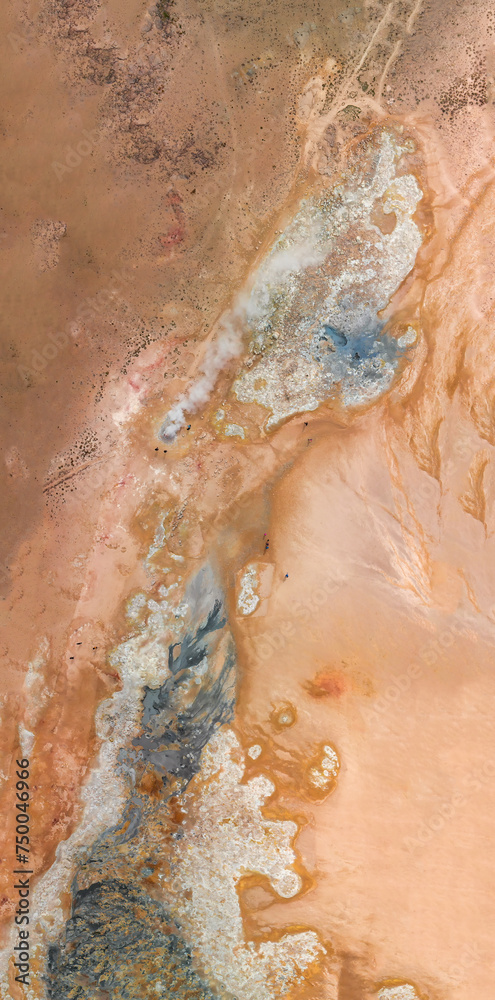 Aerial view of Hverir Geothermal Area, Iceland Aerial view of Hverir Geothermal Area, Iceland