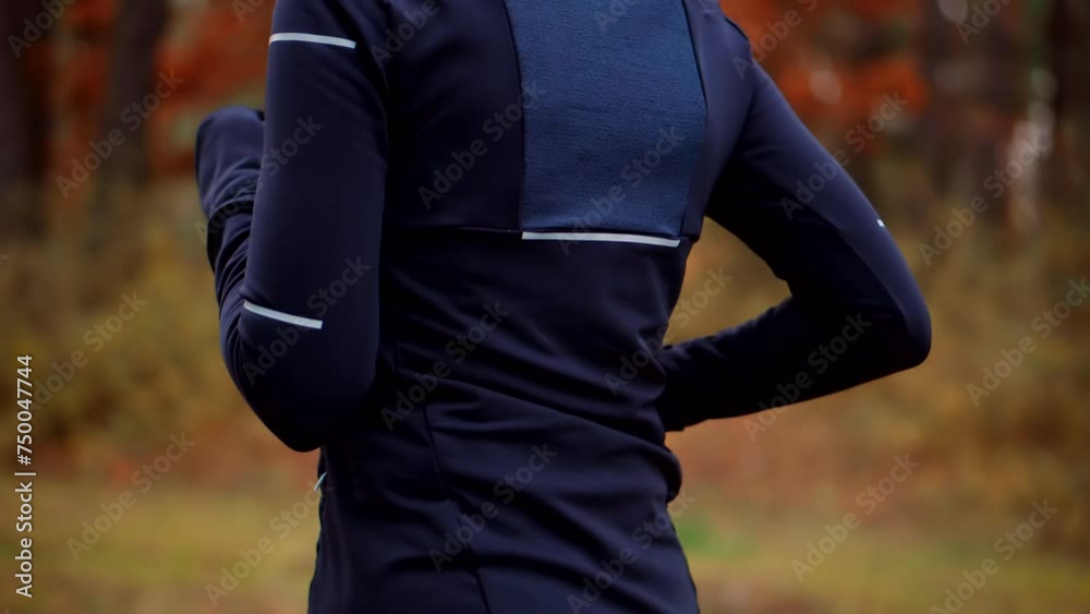 Woman jogging in park in morning to lose weight Woman jogging in park in morning to lose weight