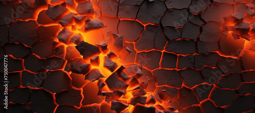 fire stone wall hole crust, rock, flame, burn 63