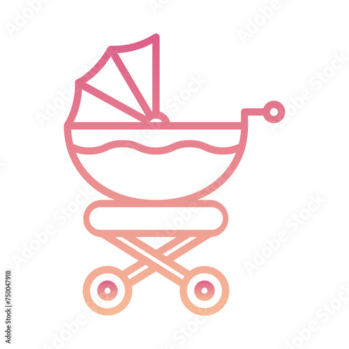 Baby Stroller Gradient Linear Style