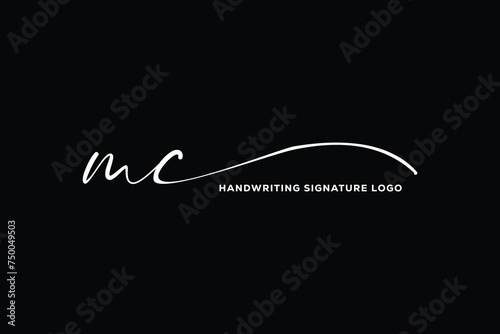 MC initials Handwriting signature logo. MC Hand drawn Calligraphy lettering Vector. MC letter real estate, beauty, photography letter logo design.