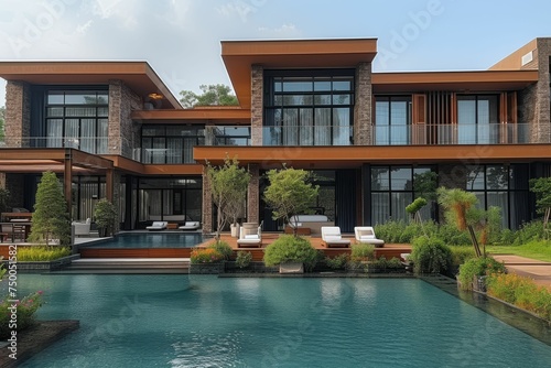 Luxurious House With Front Pool © Kamran