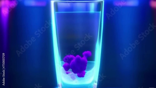 glass of water with background generated by AI technology