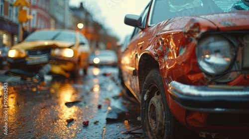 Car accident, crashes injuries, and fatalities on the common road, car safety, and driver errors.