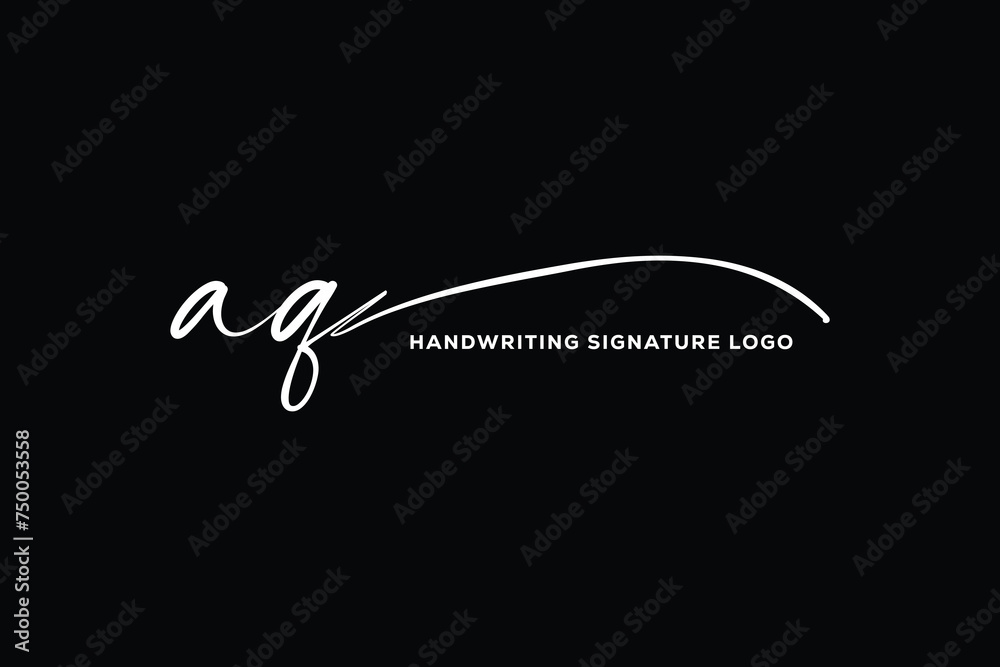 AQ initials Handwriting signature logo. AQ Hand drawn Calligraphy lettering Vector. AQ letter real estate, beauty, photography letter logo design. AQ initials Handwriting signature logo. AQ Hand drawn Calligraphy lettering Vector. AQ letter real estate, beauty, photography letter logo design.