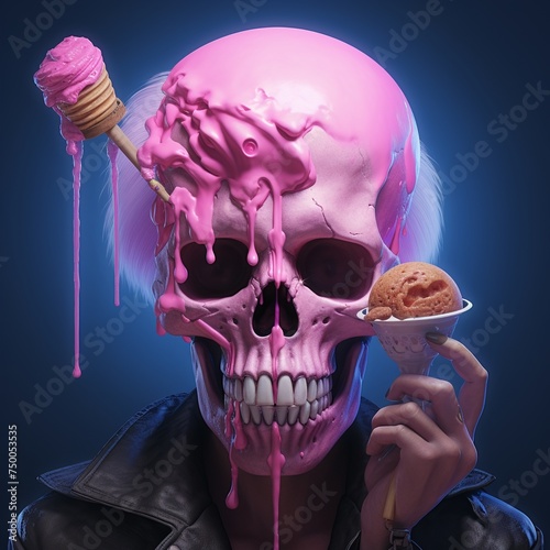 Bob imagines a fantastical skull ice cream atop hourglass counting
