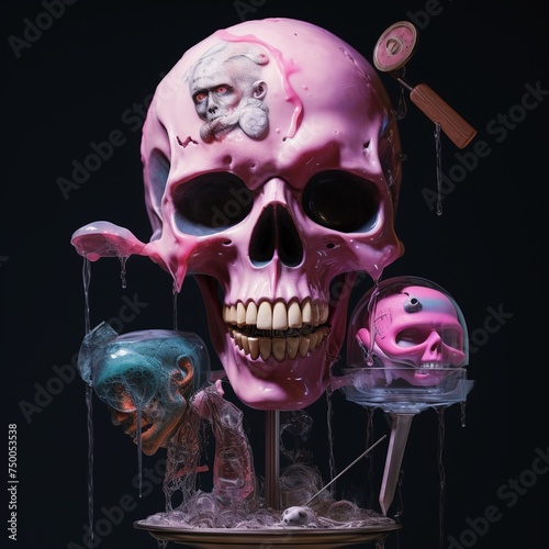 Bob imagines a fantastical skull ice cream atop hourglass counting