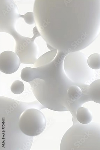 white liquid abstract 3d background