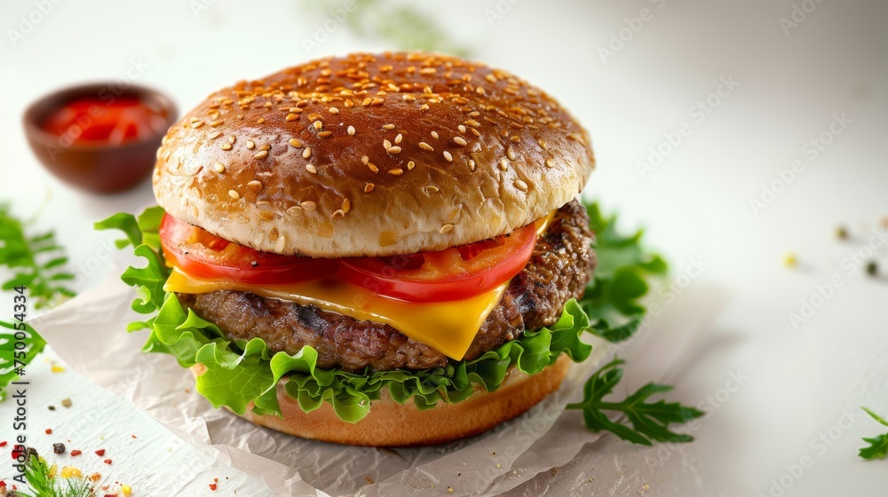 hamburger on a plate hamburger on a plate