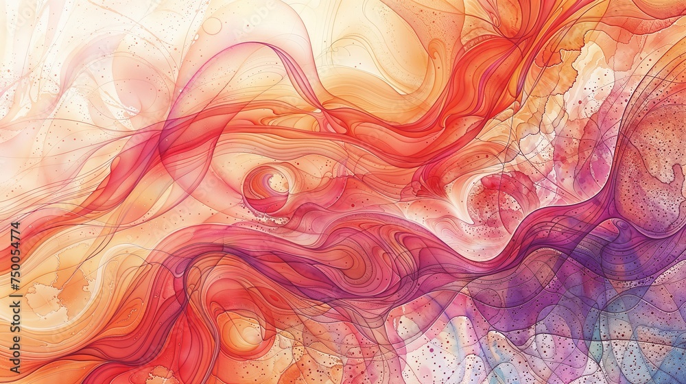 Vivid Vortex: Dynamic Swirls of Color in a Fluid Art Texture, a Vibrant Abstract Background Palette