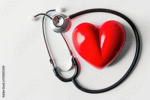 Stethoscope, hands, heart poster. World health day. Healthcare background, World heart health day
