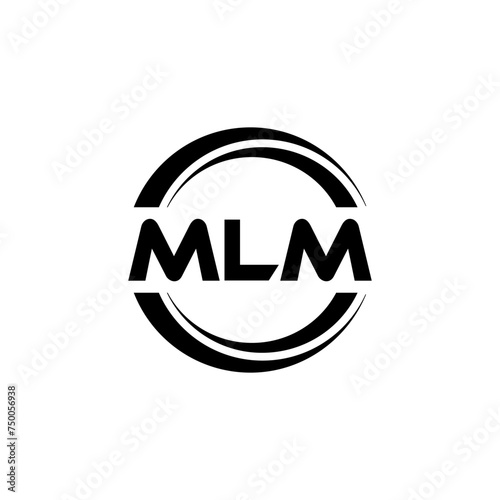 MLM letter logo design with white background in illustrator, vector logo modern alphabet font overlap style. calligraphy designs for logo, Poster, Invitation, etc.