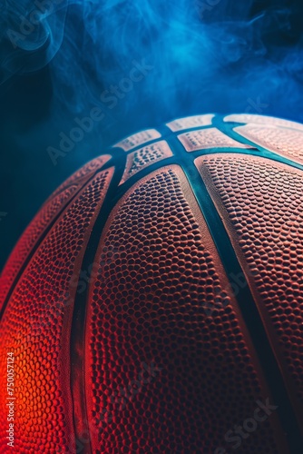 Close up basketball ball, sport theme suitable for greeting card, header, website, flyers preparation for Championship Game